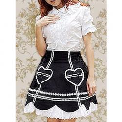 Amanda99 White Lolita Blouse And Black Lolita Skirt