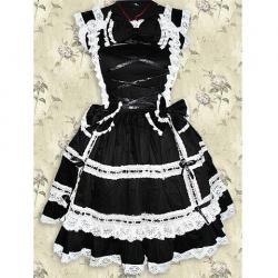 Amanda99 Black Sleeveless Lace Lolita Dress