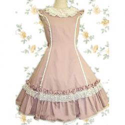 Amanda99 Pink Lace Sleeveless Lolita Dress