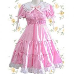 Amanda99 Pink Short Sleeves Lolita Dress
