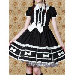 Amanda99 Black Short Sleeves Lolita Dress