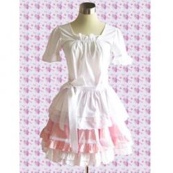 Amanda99 White Lolita Blouse And Pink Lolita Skirt