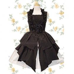 Amanda99 Black Halter Sleeveless Gothic Lolita Dress