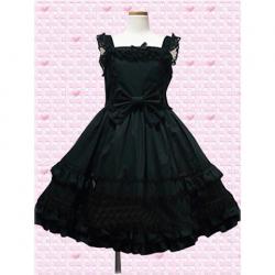 Amanda99 Black Bow Sleeveless Lolita Dress