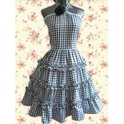 Amanda99 Shepherd Check Bandeau Lolita Dress