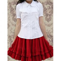 Amanda99 White Lolita Blouse And Red Skirt