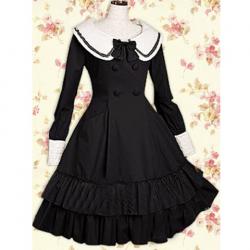 Amanda99 Black Ruffles Long Sleeves Lolita Dress