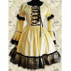 Amanda99 Yellow Lace Lolita Dress