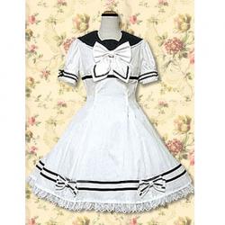 Amanda99 White Lace Bow Loltia Dress