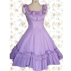Amanda99 Puple Ruffles Sleeveless Lolita Dress