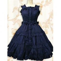 Amanda99 Deep Blue Ruffle Lolita Dress
