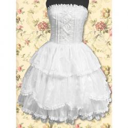 Amanda99 White Strapless Lolita Dress