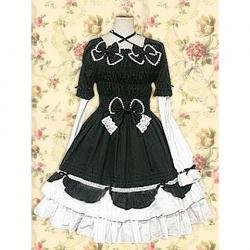 Amanda99 Black Bow Ruffles Lolita Dress