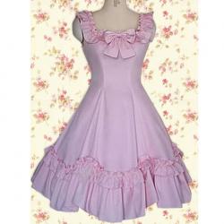 Amanda99 Pink Sleeveless Cotton Lolita Dress