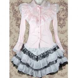 Amanda99 Pink Lolita Blouse And Lace Skirt
