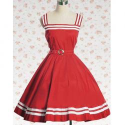 Amanda99 Red Sash Sleeveless Lolita Dress