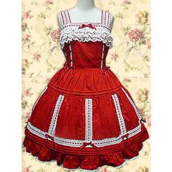 Amanda99 Red Lace Sleeveless Lolita Dress