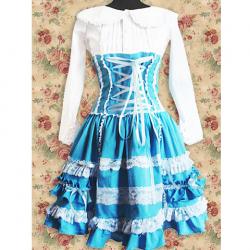 Amanda99 White And Blue Lolita Dress