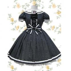 Amanda99 Black Sailor's Knot Bow Lolita Dress