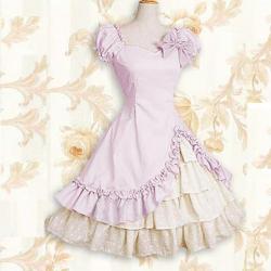Amanda99 Pink Short Sleeves Ruffle Lolita Dress