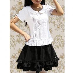 Amanda99 White Lolita Blouse And Black Skirt