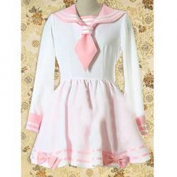 Amanda99 Pink Sailor's Knot Bow Lolita Dress