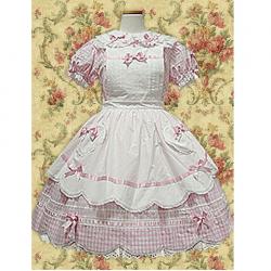 Amanda99 Pink Shepherd Check Bow Lolita Dress