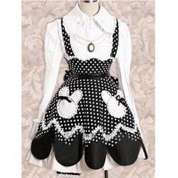 Amanda99 White Lolita Blouse And Black Dress