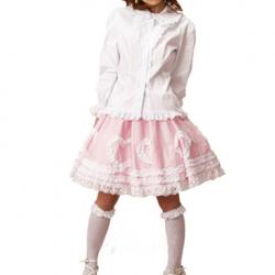Amanda99 White Lolita Blouse And Pink Lolita Skirt