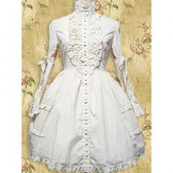 Amanda99 White Lacing Ruffle Lolita Dress