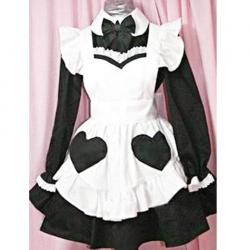Amanda99 Black And White Long Sleeves Cotton Lolita Dress