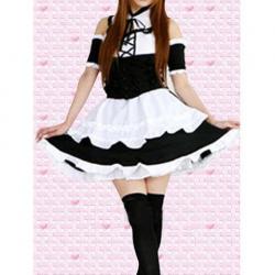 Amanda99 Black And White Sleeveless Lolita Dress