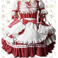 Amanda99 Red Lace Ruffles Lolita Dress