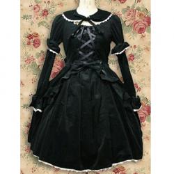 Amanda99 Black Long Sleeves Lolita Dress