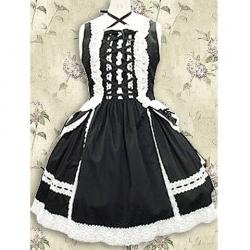 Amanda99 Black Lace Cotton Lolita Dress