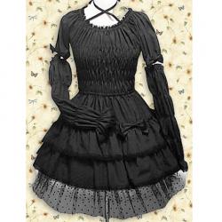 Amanda99 Black Long Sleeves Lolita Dress