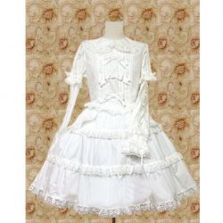 Amanda99 White Lace Bow Lolita Dress
