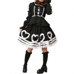 Amanda99 Black Long Sleeves Ruffle Lolita Dress