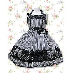 Amanda99 Black Sleeveless Bow Cotton Lolita Dress
