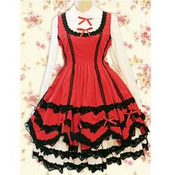 Amanda99 Red Ruffles Sleeveless Lolita Dress