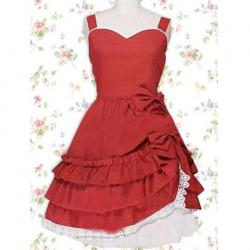 Amanda99 Red Sweet Heart Ruffles Lolita Dress