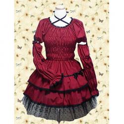 Amanda99 Cotton Long Sleeves Ruffles Lolita Dress
