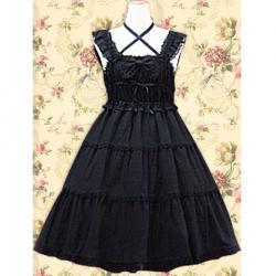 Amanda99 Black Bow Sleeveless Lolita Dress