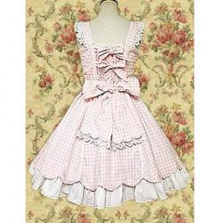 Amanda99 Pink Lace Bow Sleeveless Lolita Dress