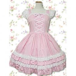 Amanda99 Pink Ruffles Lace Lolita Dress