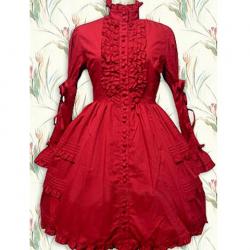 Amanda99 Red Lace Ruffle Lolita Dress
