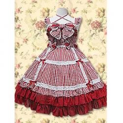 Amanda99 Bow Lace Ruffles Cotton Lolita Dress