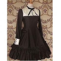 Amanda99 Brown Ruffles Long Sleeves Lolita Dress