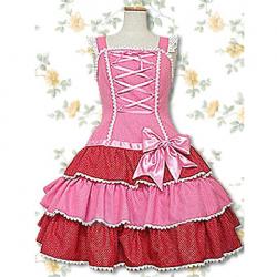 Amanda99 Pink And Red Lace Lolita Dress