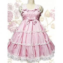 Amanda99 Pink Ruffle Lolita Jumperskirt